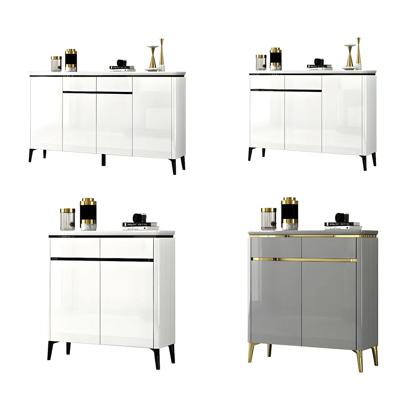 Luxury Grey/White Wooden Entryway Shoe Storage Cabinet Image - 10 | homeyfad