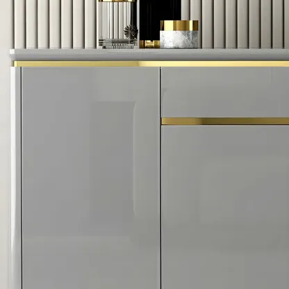 Luxury Grey/White Wooden Entryway Shoe Storage Cabinet Image - 12