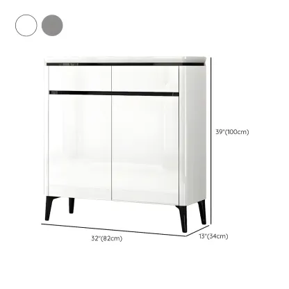 Luxury Grey/White Wooden Entryway Shoe Storage Cabinet #size