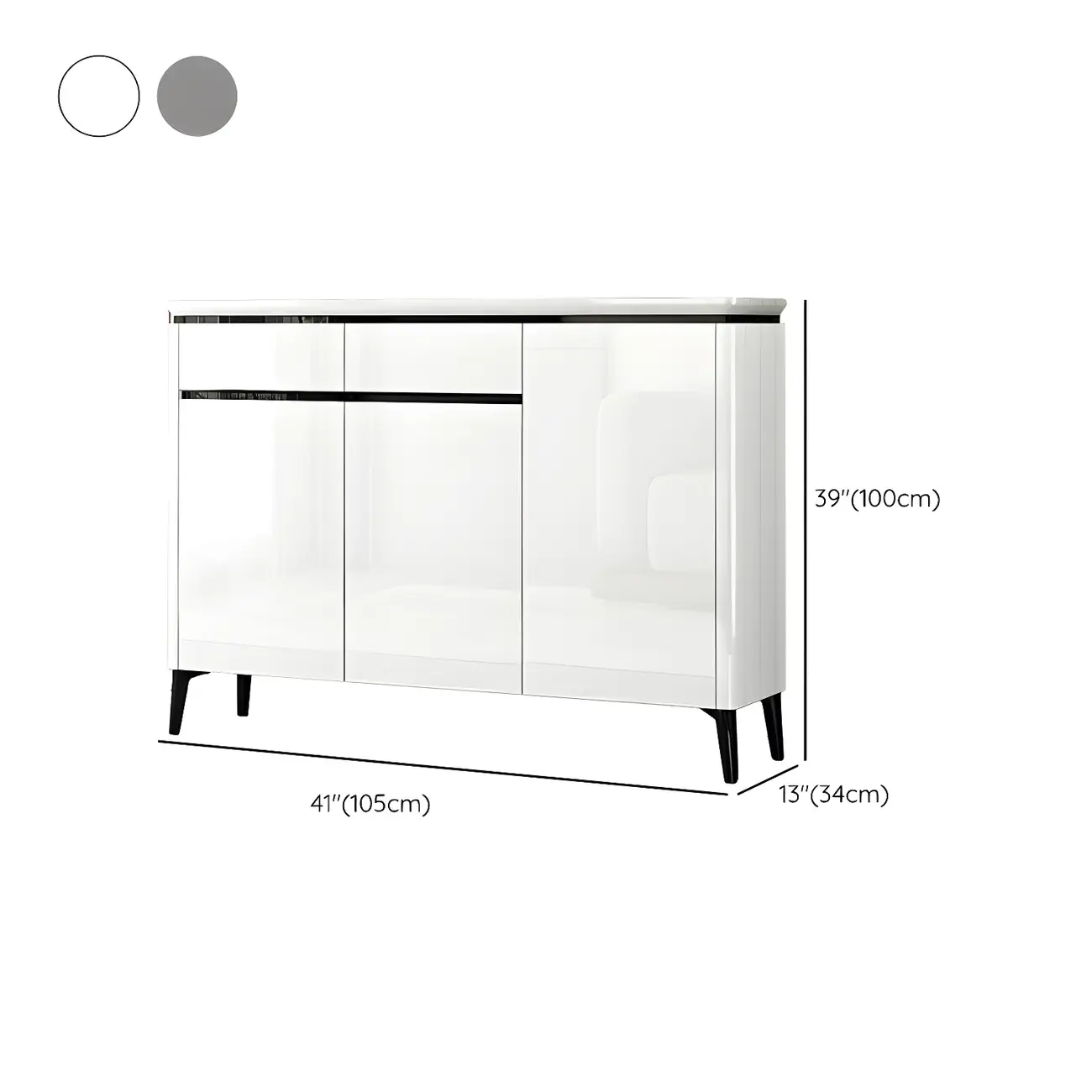 Luxury Grey/White Wooden Entryway Shoe Storage Cabinet Image - 18 | homeyfad