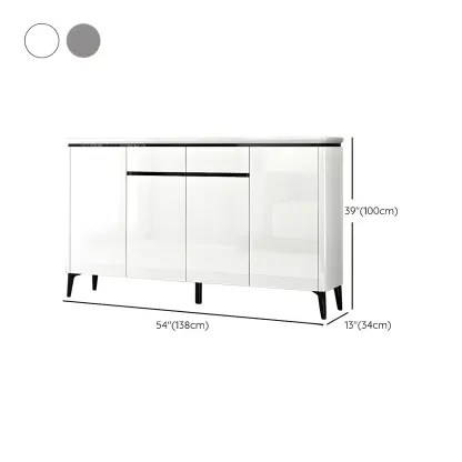 Luxury Grey/White Wooden Entryway Shoe Storage Cabinet Image - 20