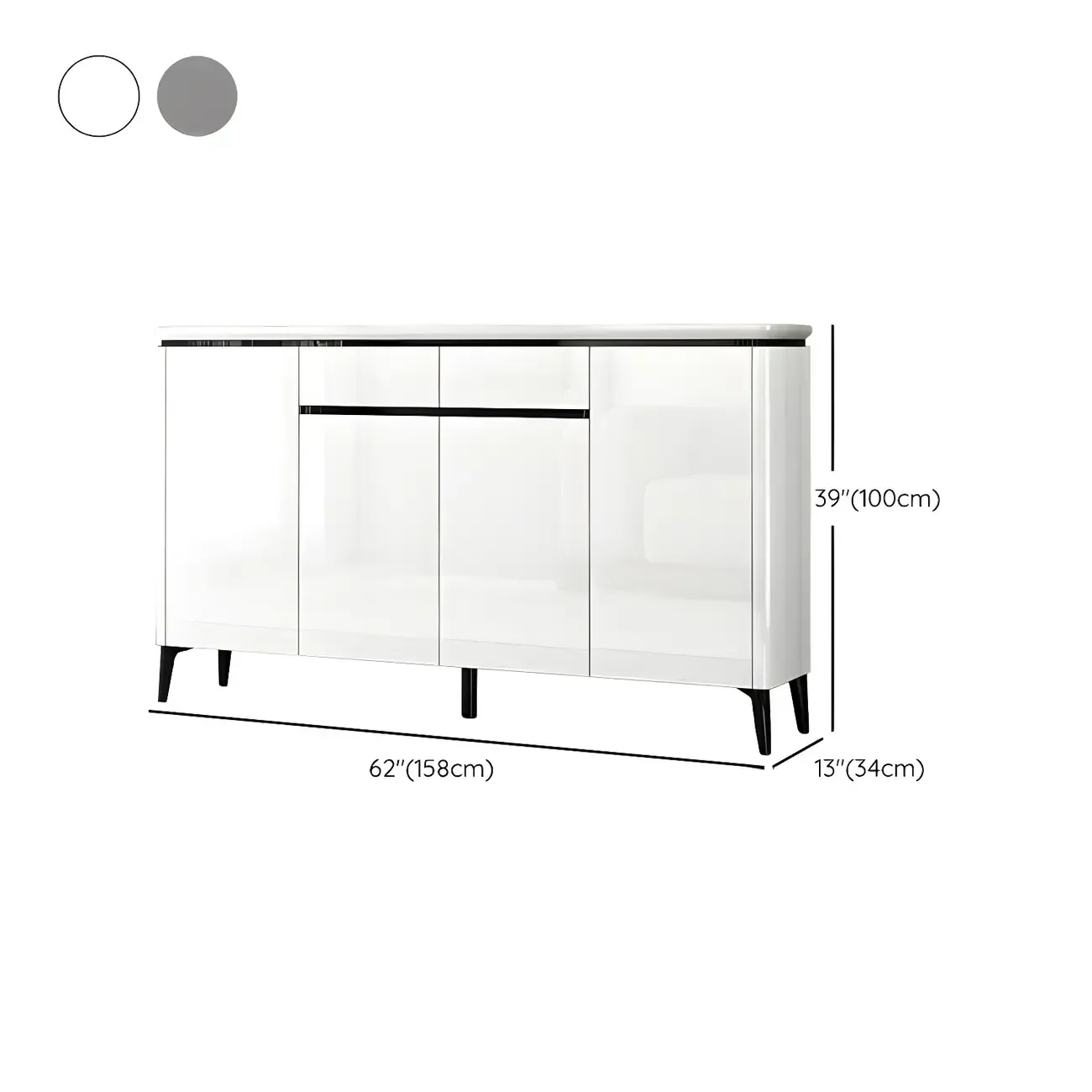 Luxury Grey/White Wooden Entryway Shoe Storage Cabinet Image - 21