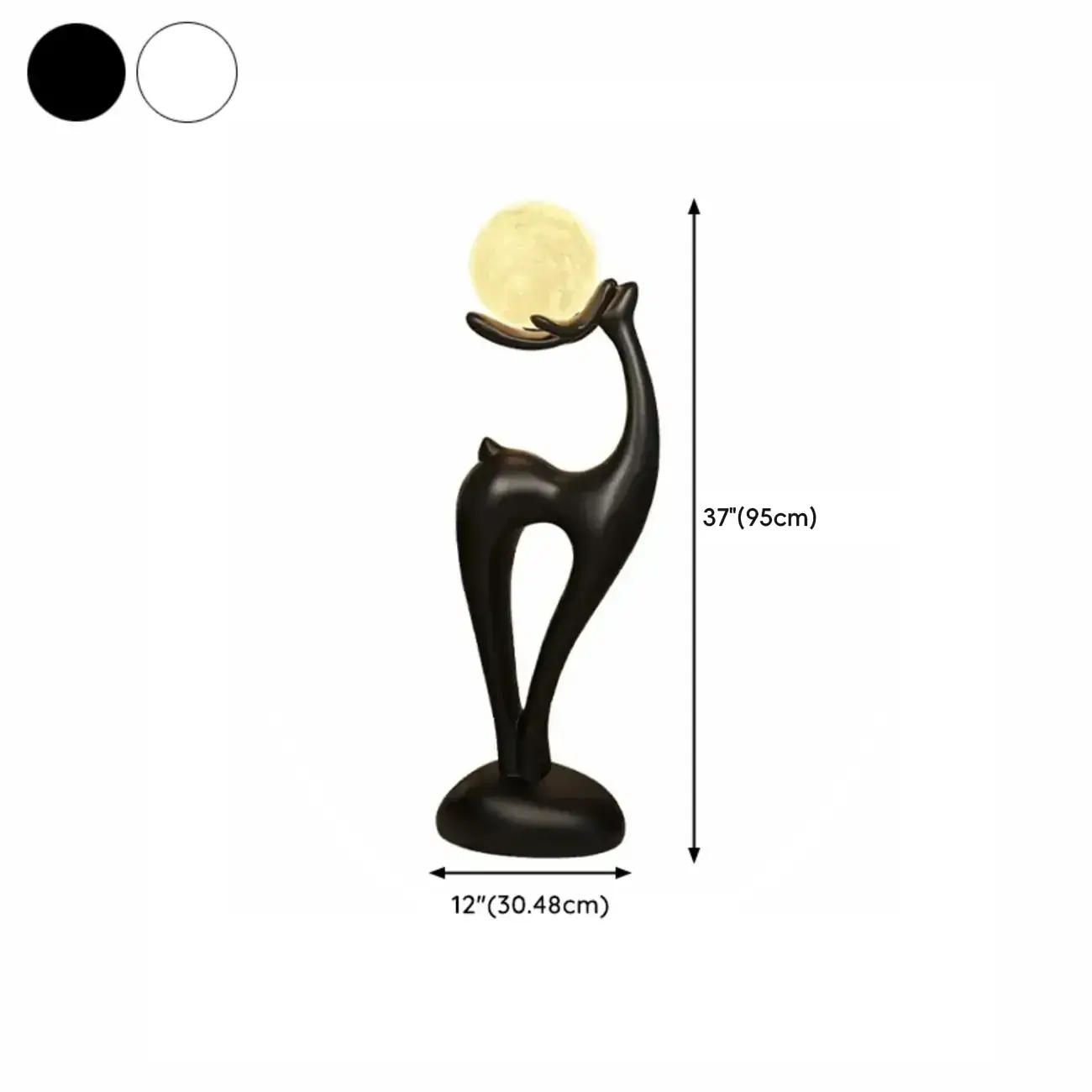 3 Color Light Deer-Shaped LED Floor Lamp for Bedroom Decor Image - 14 | homeyfad