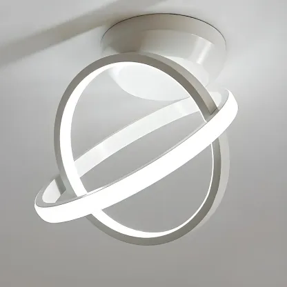 Mini Cross Ring Shape Semi Flush Ceiling Light 3-Gear Dimming Image - 6