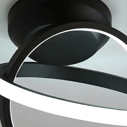 Mini Cross Ring Shape Semi Flush Ceiling Light 3-Gear Dimming Image - 7