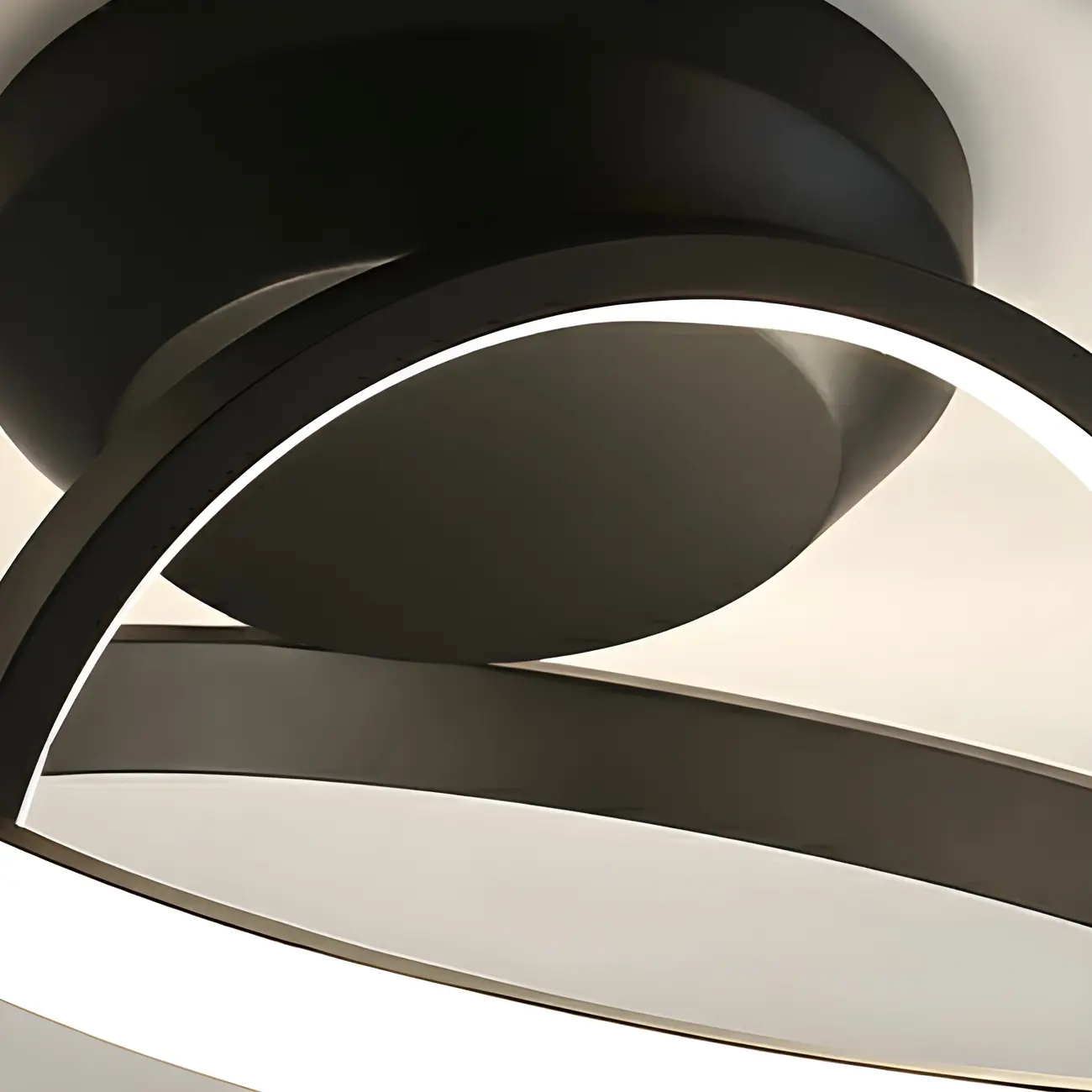 Mini Cross Ring Shape Semi Flush Ceiling Light 3-Gear Dimming Image - 8 | homeyfad