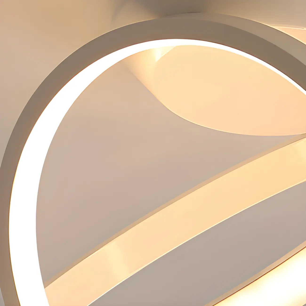 Mini Cross Ring Shape Semi Flush Ceiling Light 3-Gear Dimming Image - 9 | homeyfad