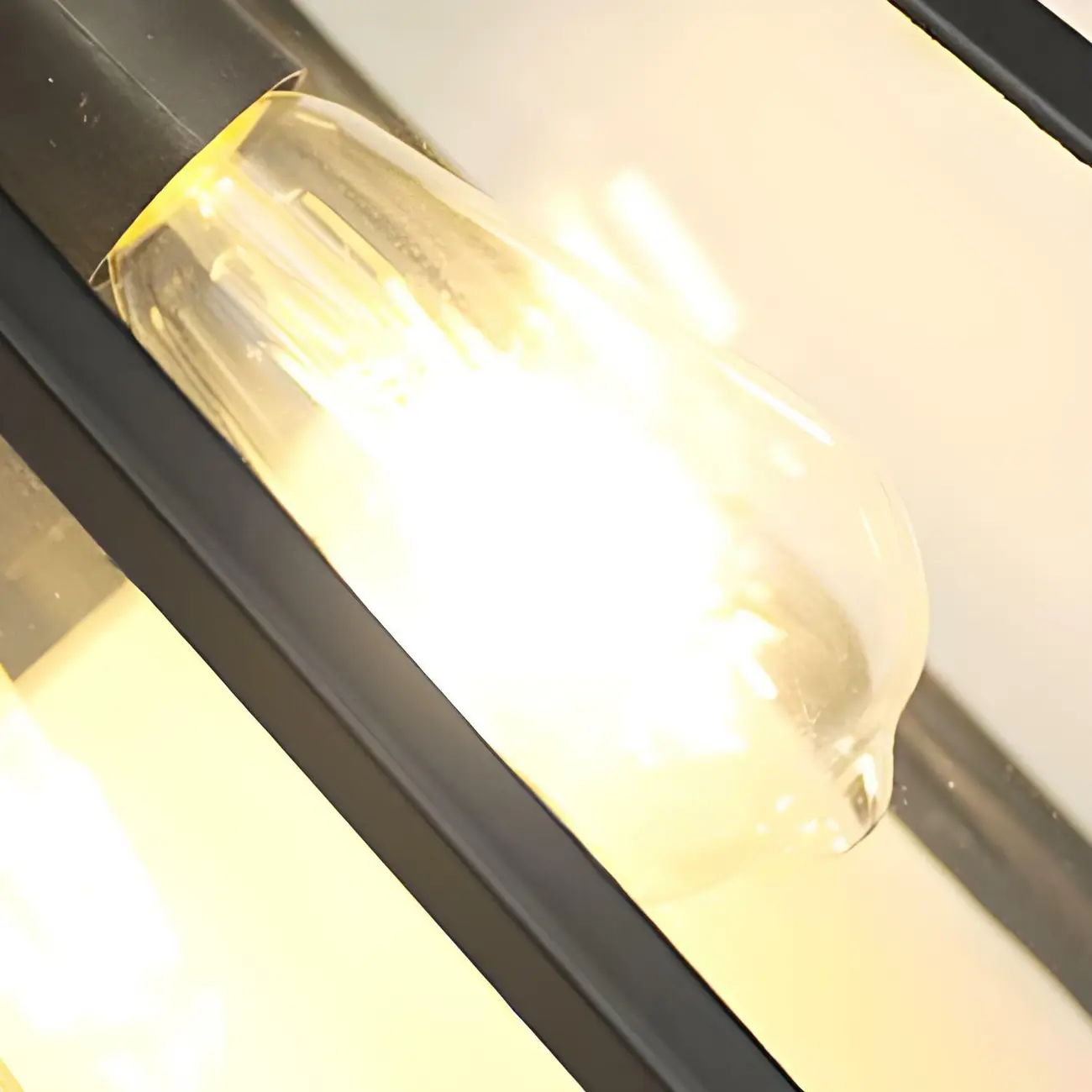 Industrial Black Metal Geometric Wall Sconce Image - 12 | homeyfad