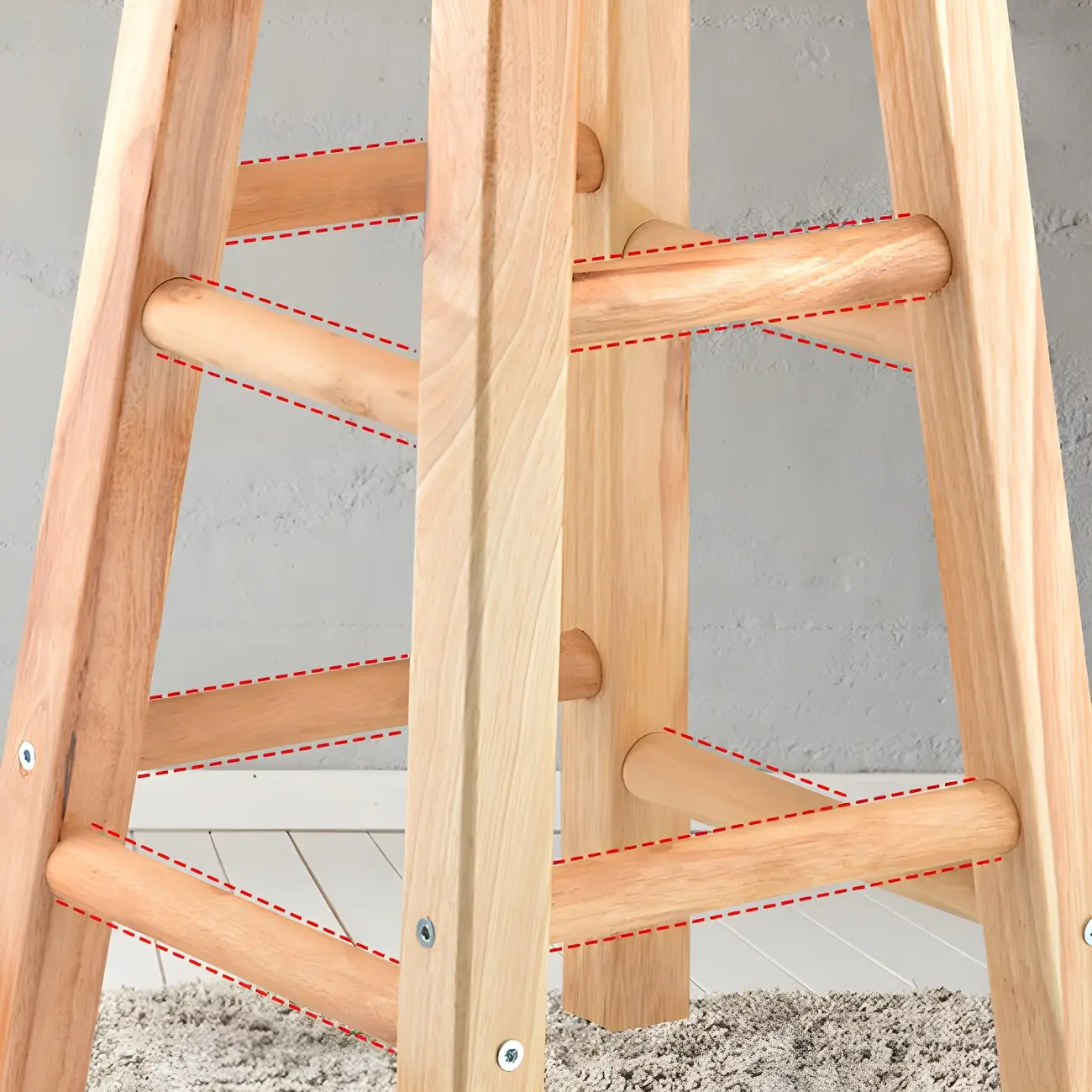 Round Oak Wood Backless Counter Height Bar Stool  Image - 10 | homeyfad