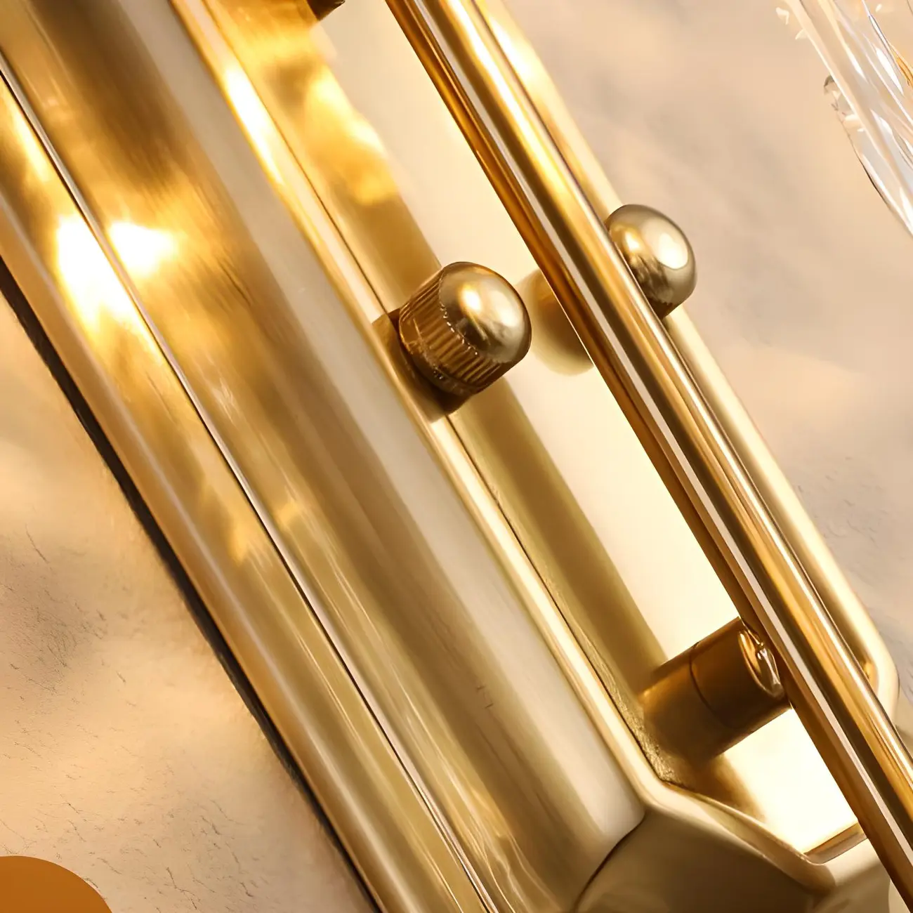 Luxury Crystal Shade Brass Wall Sconce for Living Room Image - 15 | homeyfad