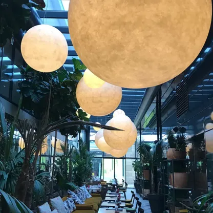 Dimmable 3D Moon Pendant Light for Modern Bedside Decor Image - 7