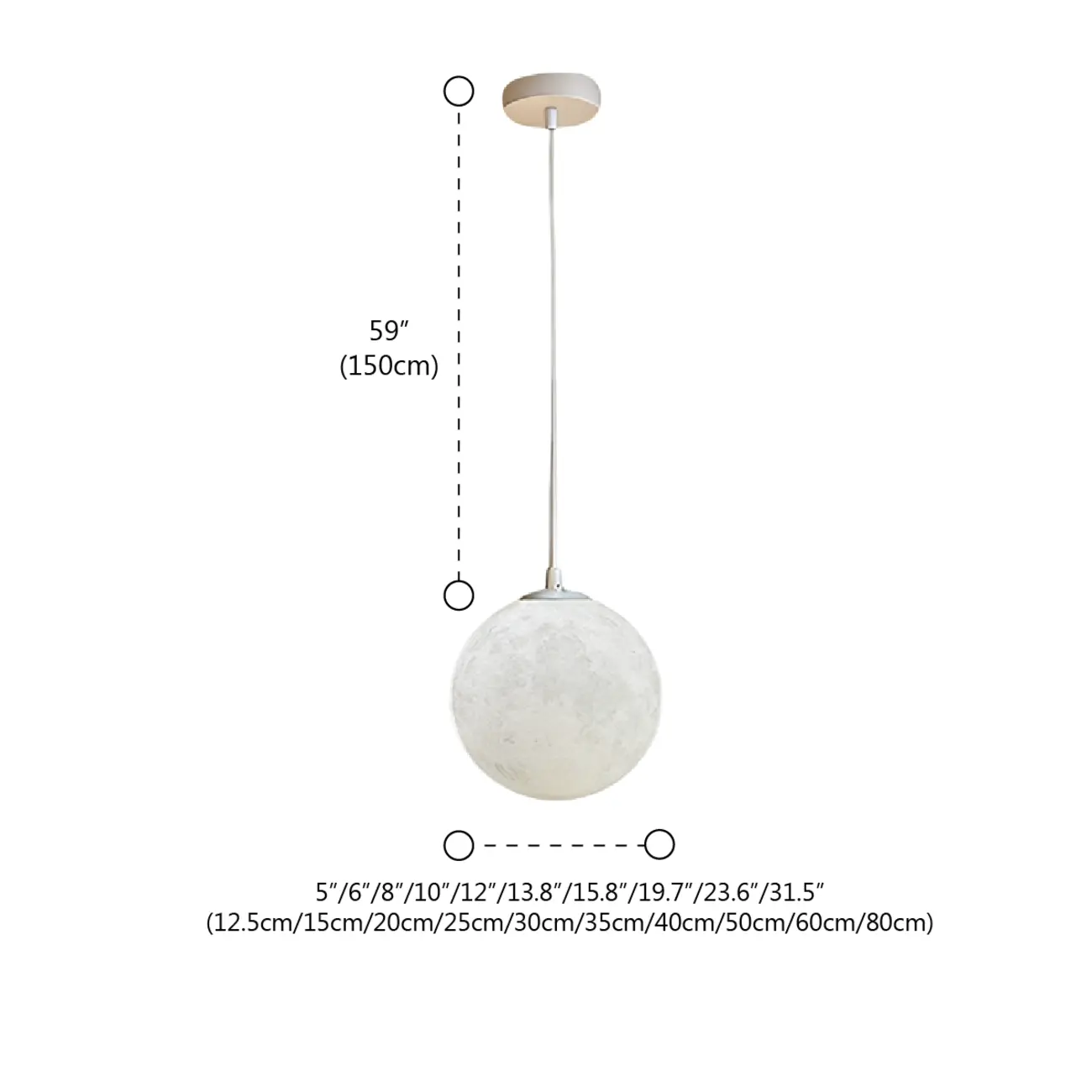 Dimmable 3D Moon Pendant Light for Modern Bedside Decor Image - 19 | homeyfad