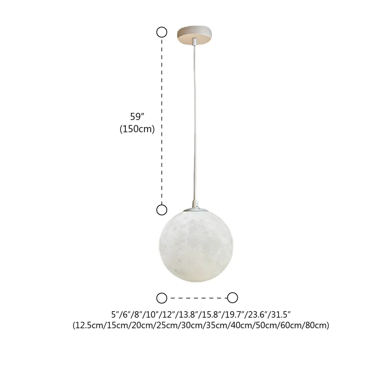 Dimmable 3D Moon Pendant Light for Modern Bedside Decor Image - 19