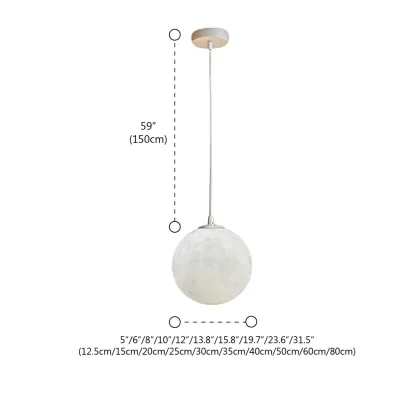Dimmable 3D Moon Pendant Light for Modern Bedside Decor Image - 19