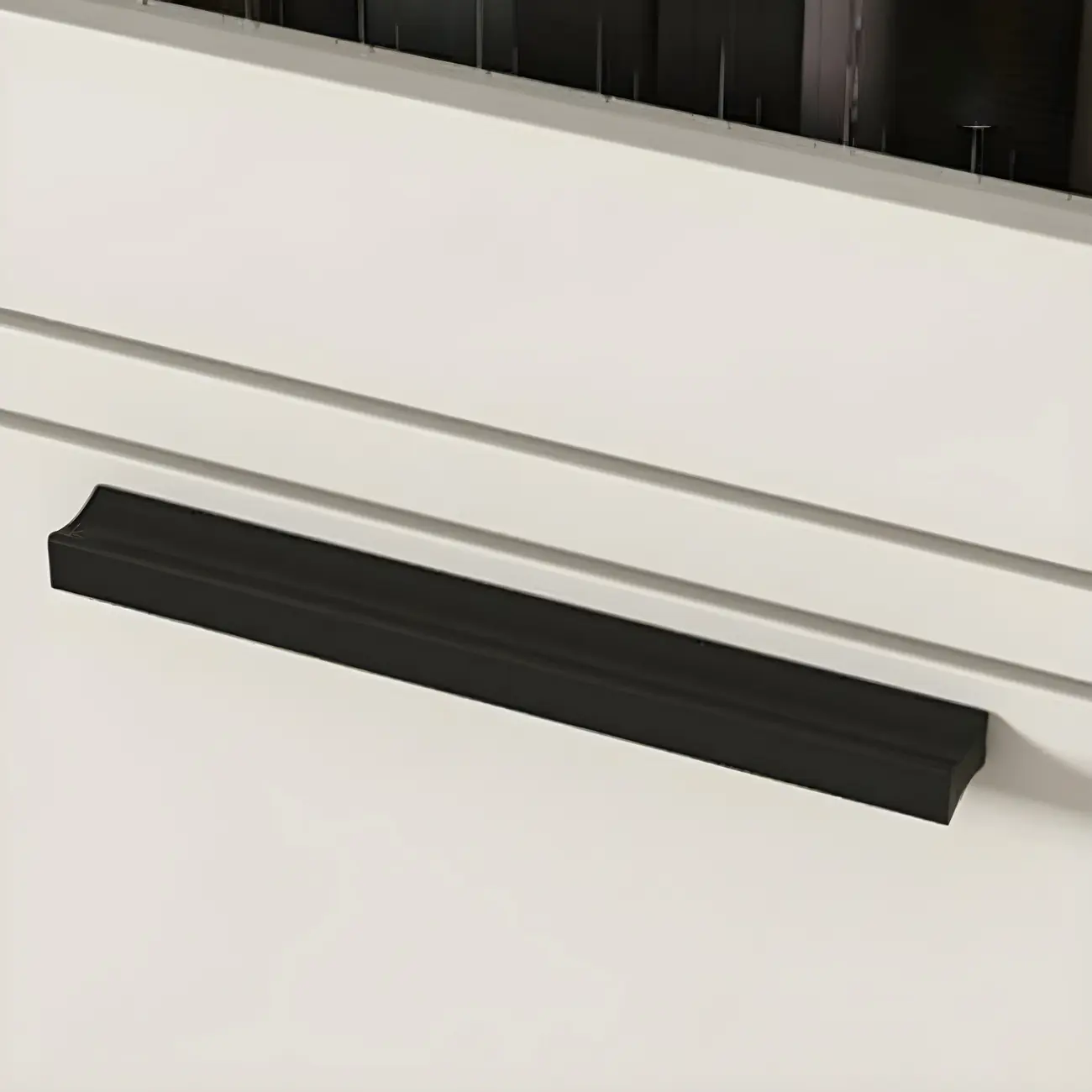 Modern Stylish Cream White Wood Glass Storage Cabinet Image - 8 | homeyfad