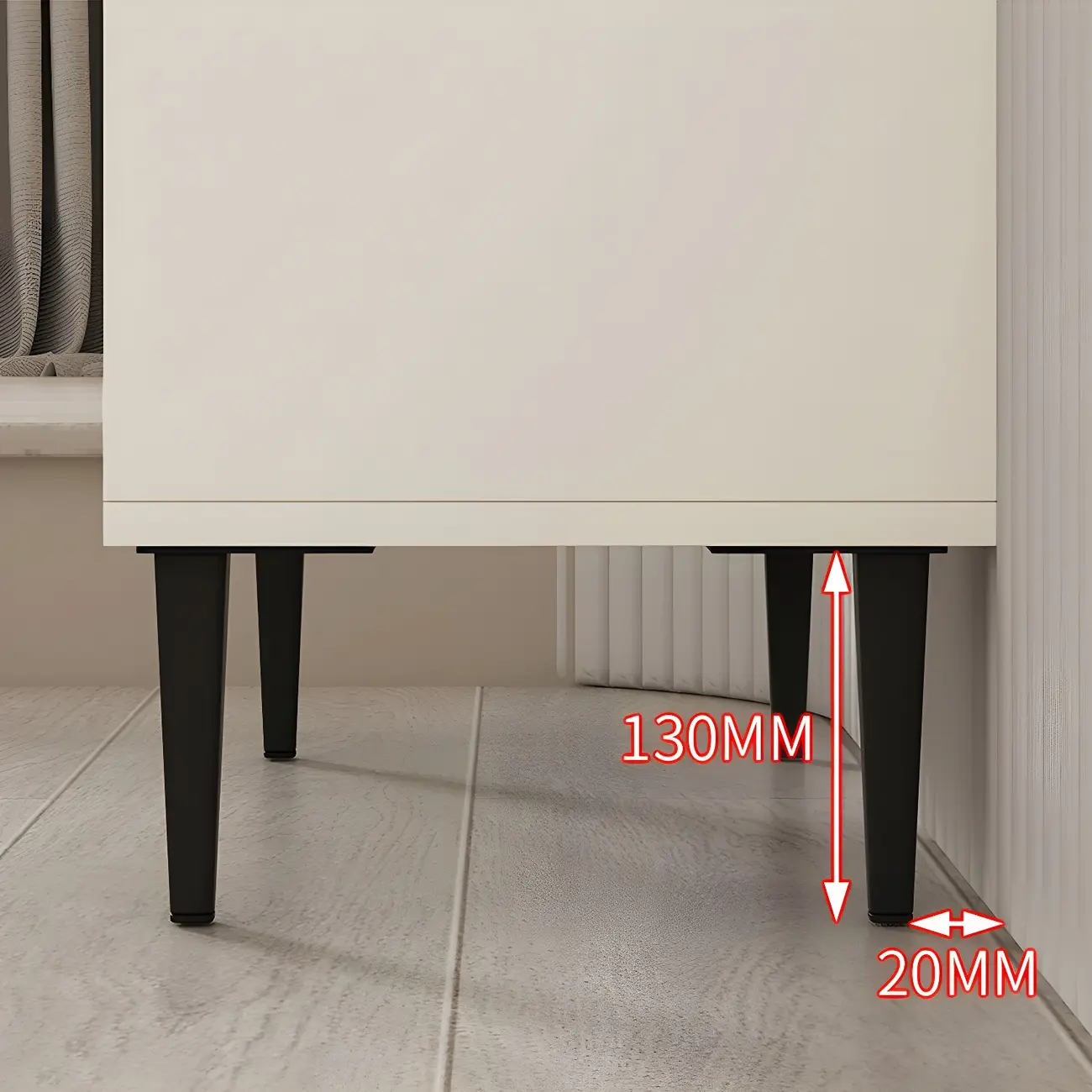 Modern Stylish Cream White Wood Glass Storage Cabinet Image - 14 | homeyfad