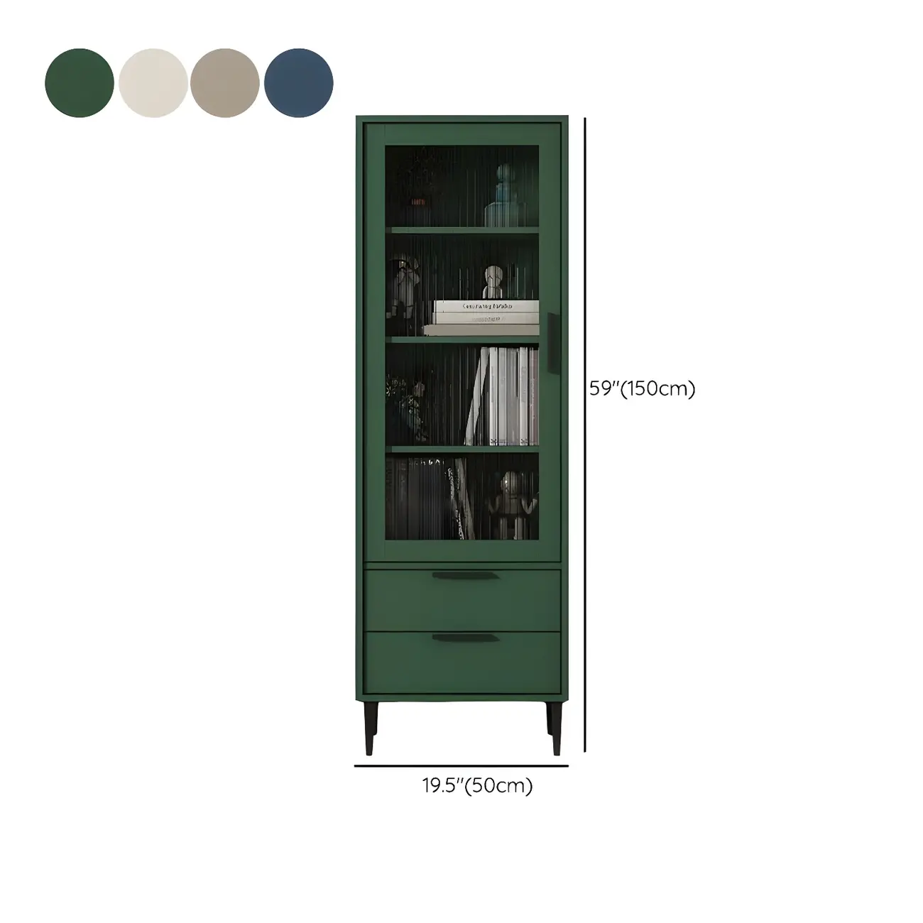 Modern Stylish Cream White Wood Glass Storage Cabinet Image - 32 | homeyfad