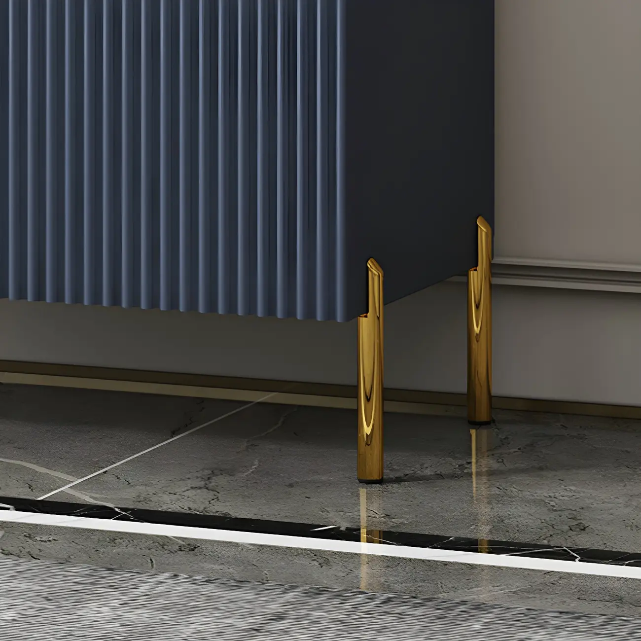 Contemporary Blue Wooden Shoe Storage Cabinet Image - 16 | homeyfad