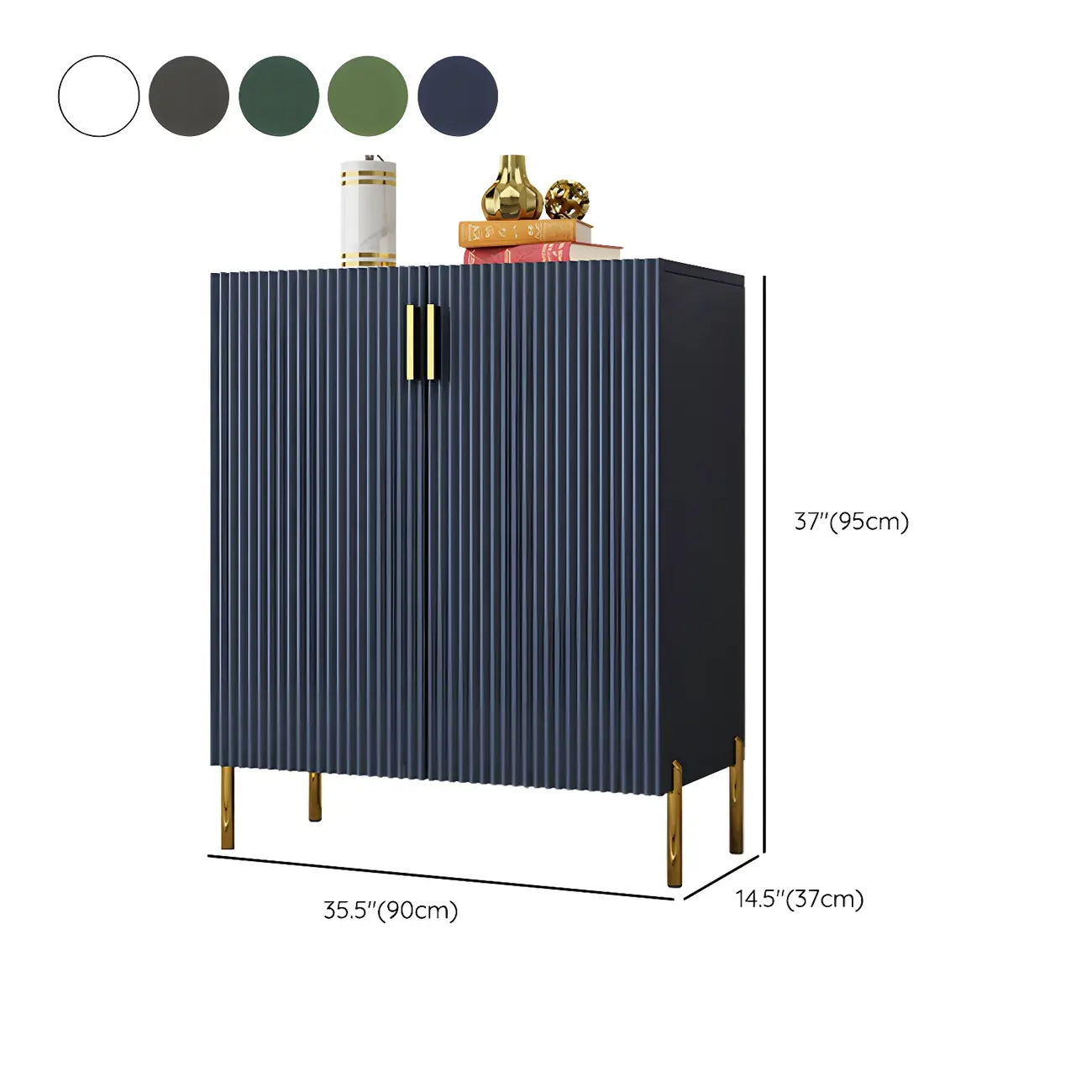 Contemporary Blue Wooden Shoe Storage Cabinet Image - 20 | homeyfad