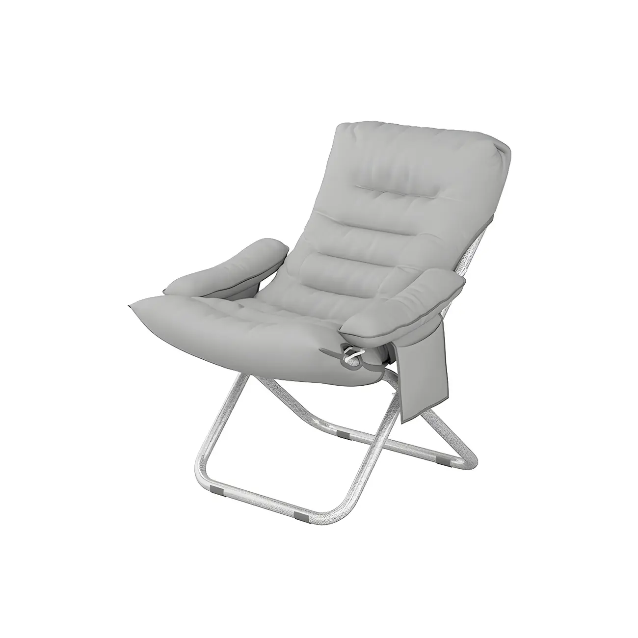 Ergonomic Suede Recliner Chair with Storage and Ottoman Image - 2 | homeyfad