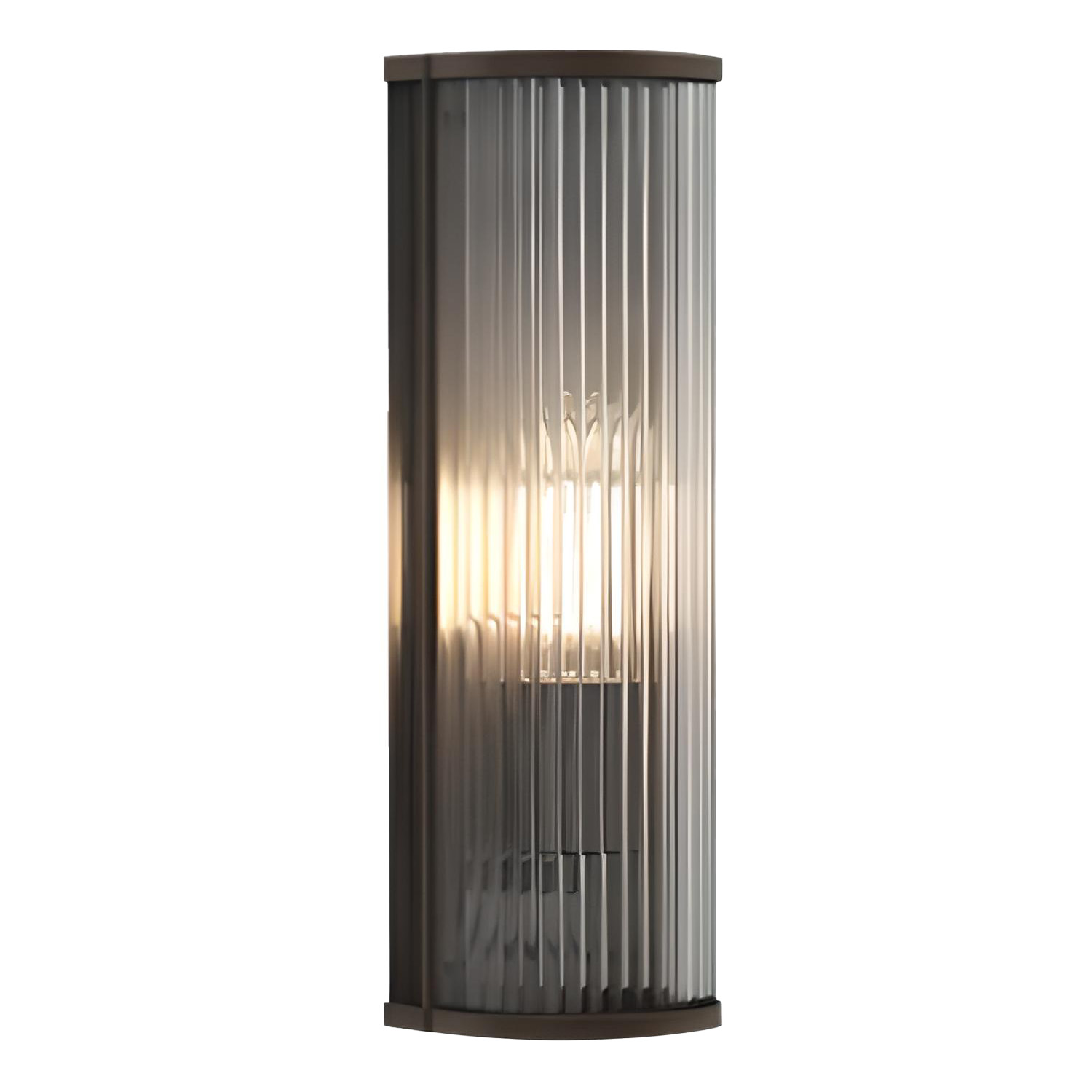 Modern Black Steel Clear Acrylic Vertical Outdoor Wall Sconce | homeyfad