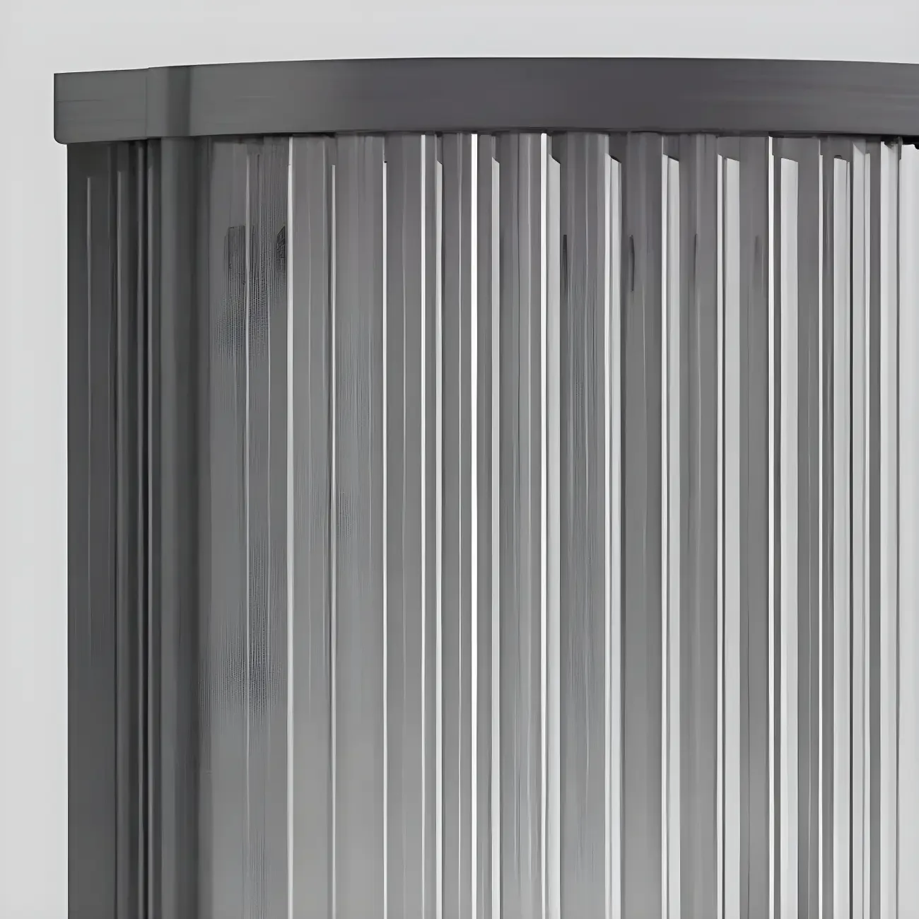 Modern Black Steel Clear Acrylic Vertical Wall Sconce Image - 7