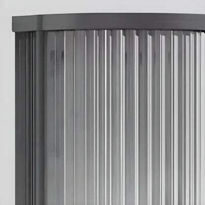 Modern Black Steel Clear Acrylic Vertical Wall Sconce Image - 7
