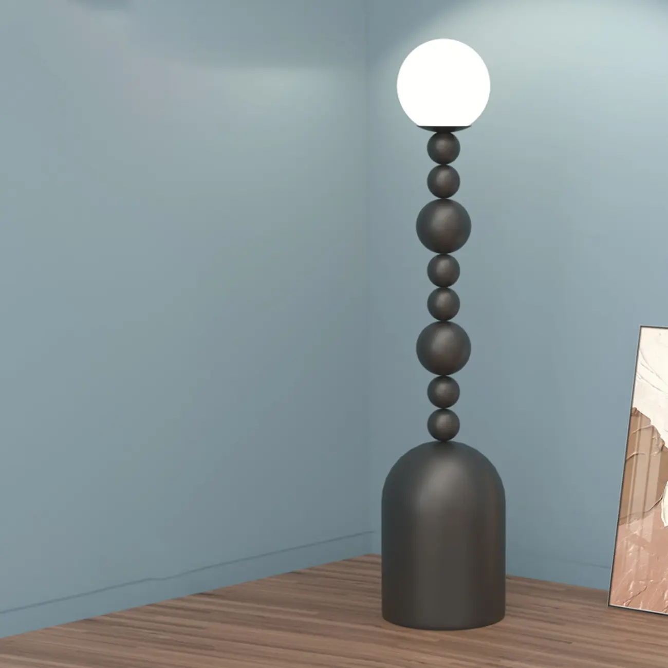 Industrial Metal Globe Floor Lamp With Rocker Switch Image - 2 | homeyfad