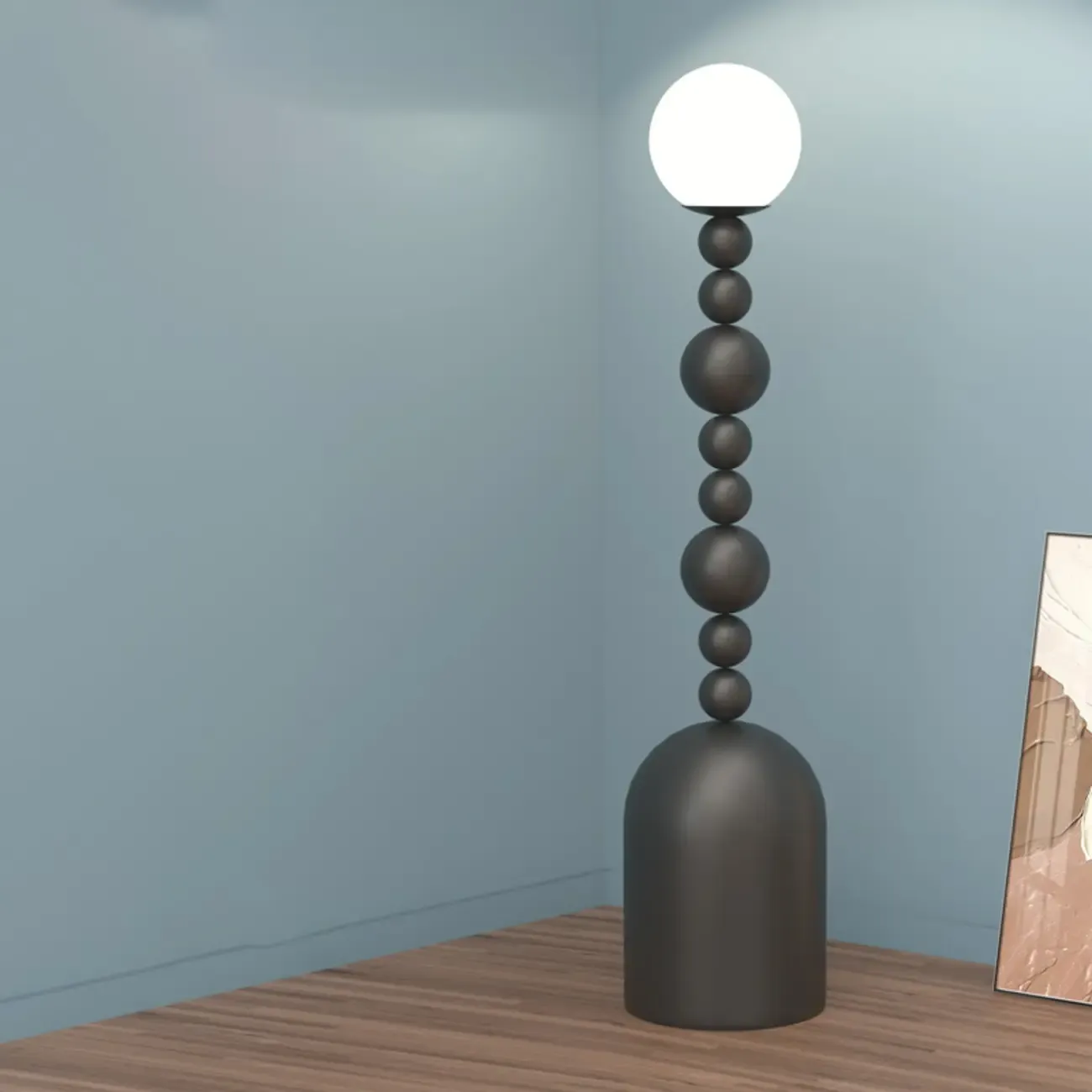 Industrial Metal Globe Floor Lamp With Rocker Switch | HomeyFad