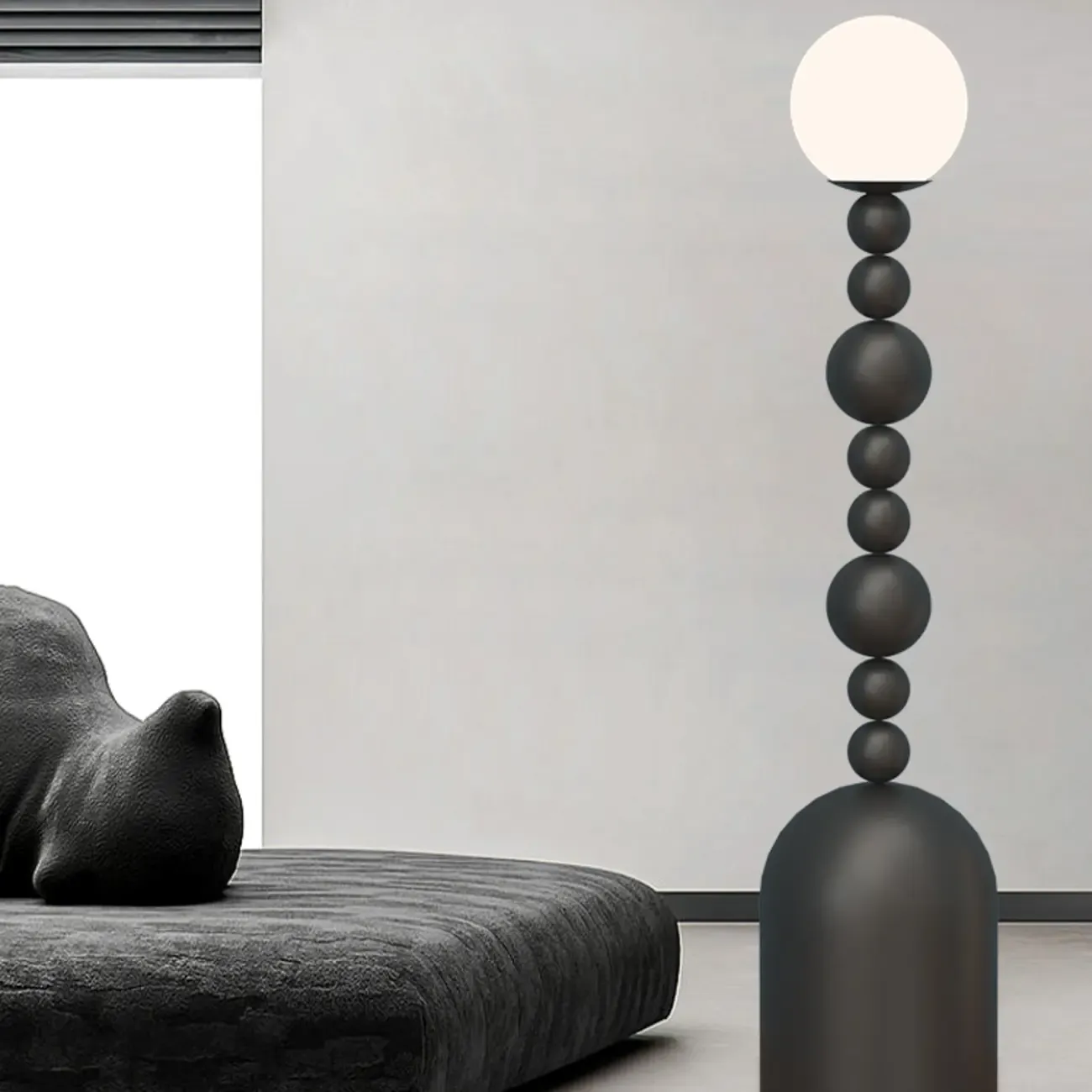 Industrial Metal Globe Floor Lamp With Rocker Switch Image - 5