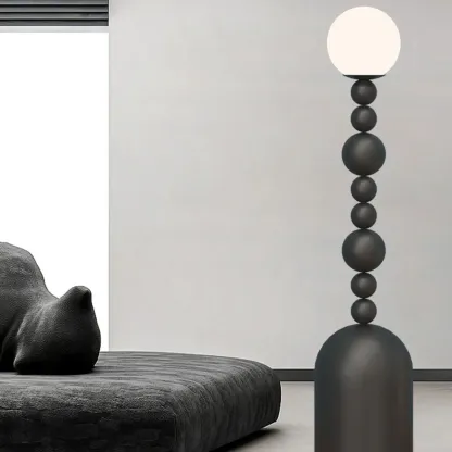 Industrial Metal Globe Floor Lamp With Rocker Switch Image - 5