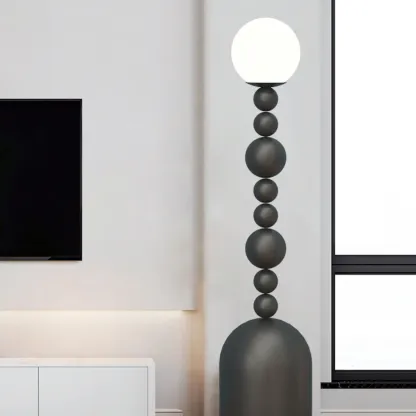 Industrial Metal Globe Floor Lamp With Rocker Switch Image - 11