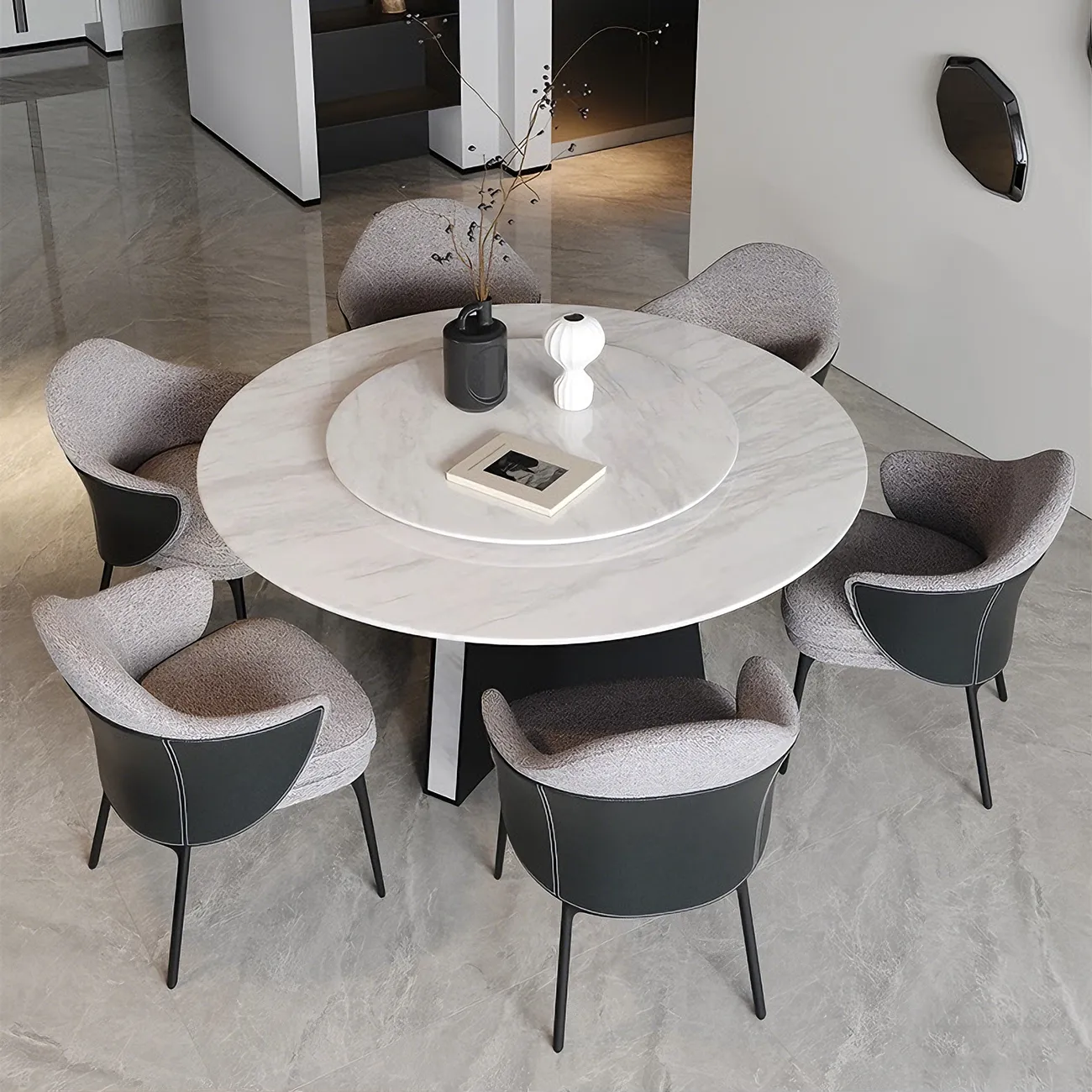 Modern Cotton-linen Upholstered Low Back Arm Chairs Image - 2