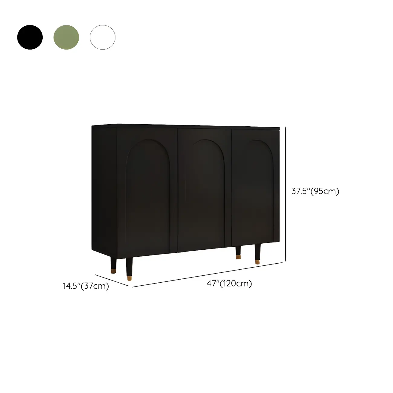 Green Wood Shoe Cabinet with Adjustable Shelves Image - 23 | homeyfad