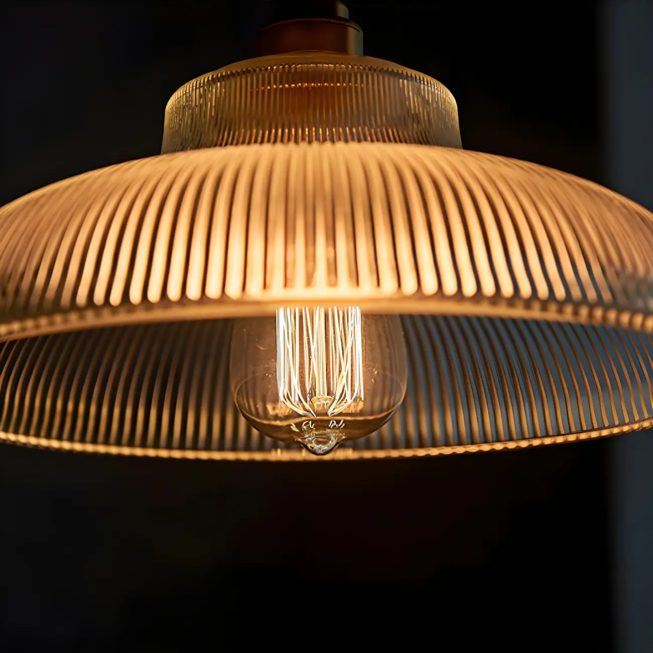 Minimalist Clear Glass Bowl Gold Rope Hanging Pendant Light Image - 8 | homeyfad