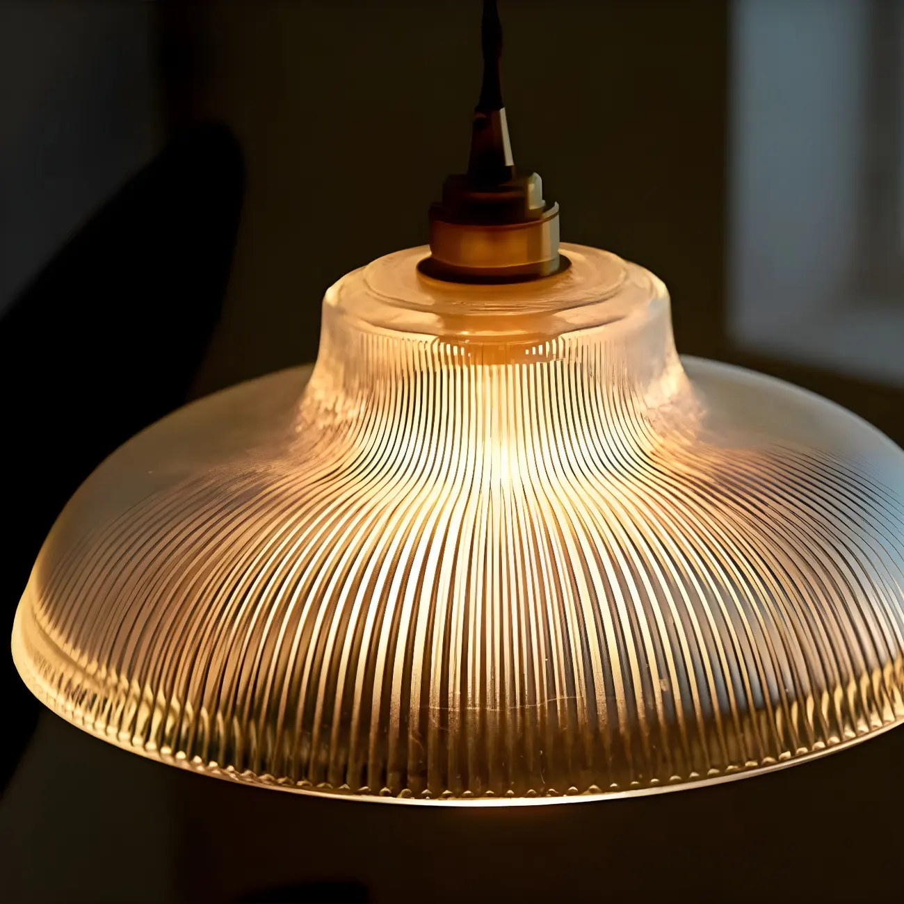 Minimalist Clear Glass Bowl Gold Rope Hanging Pendant Light Image - 10 | homeyfad