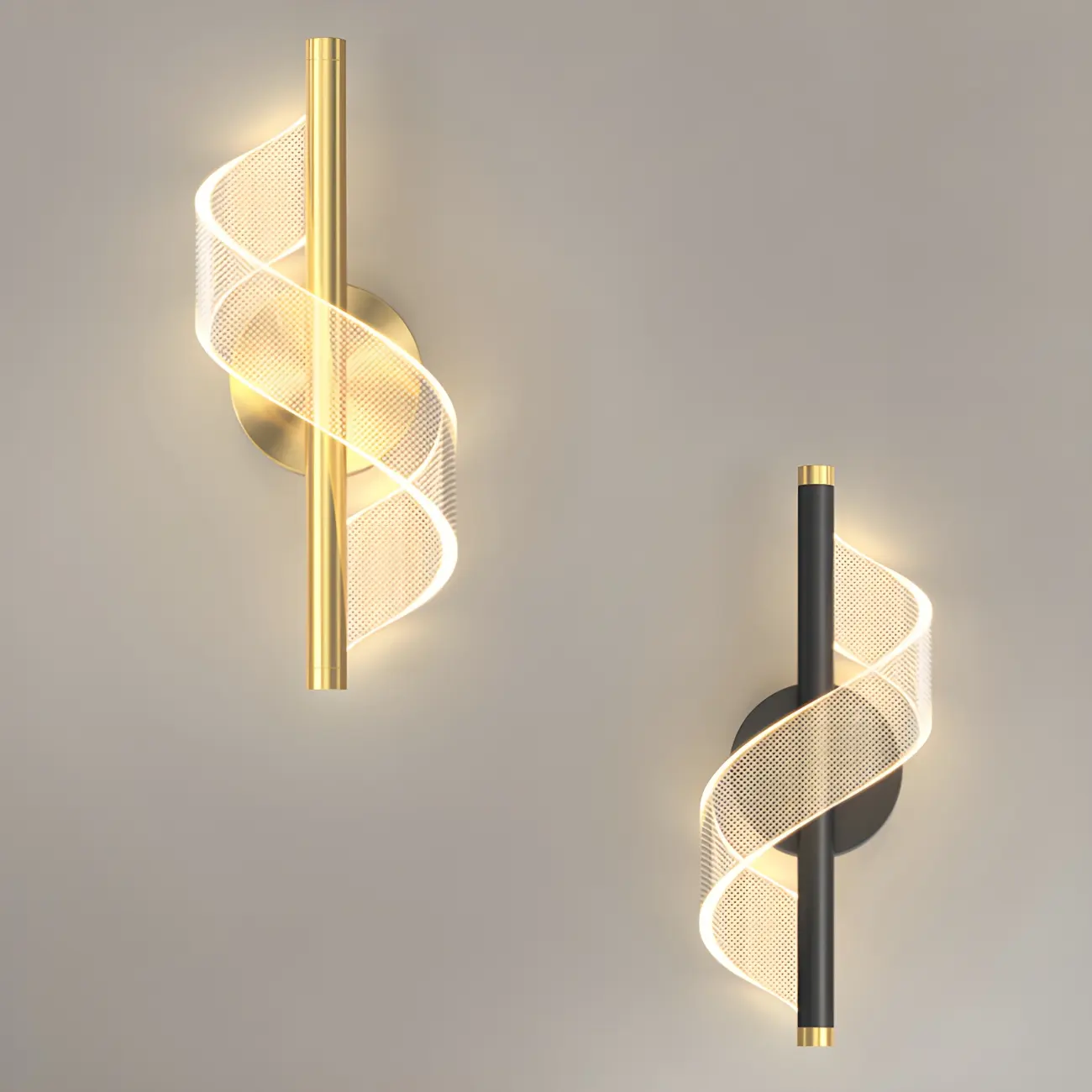 Modern Geometric LED Wall Light in Acrylic for Bedroom Image - 4 | homeyfad