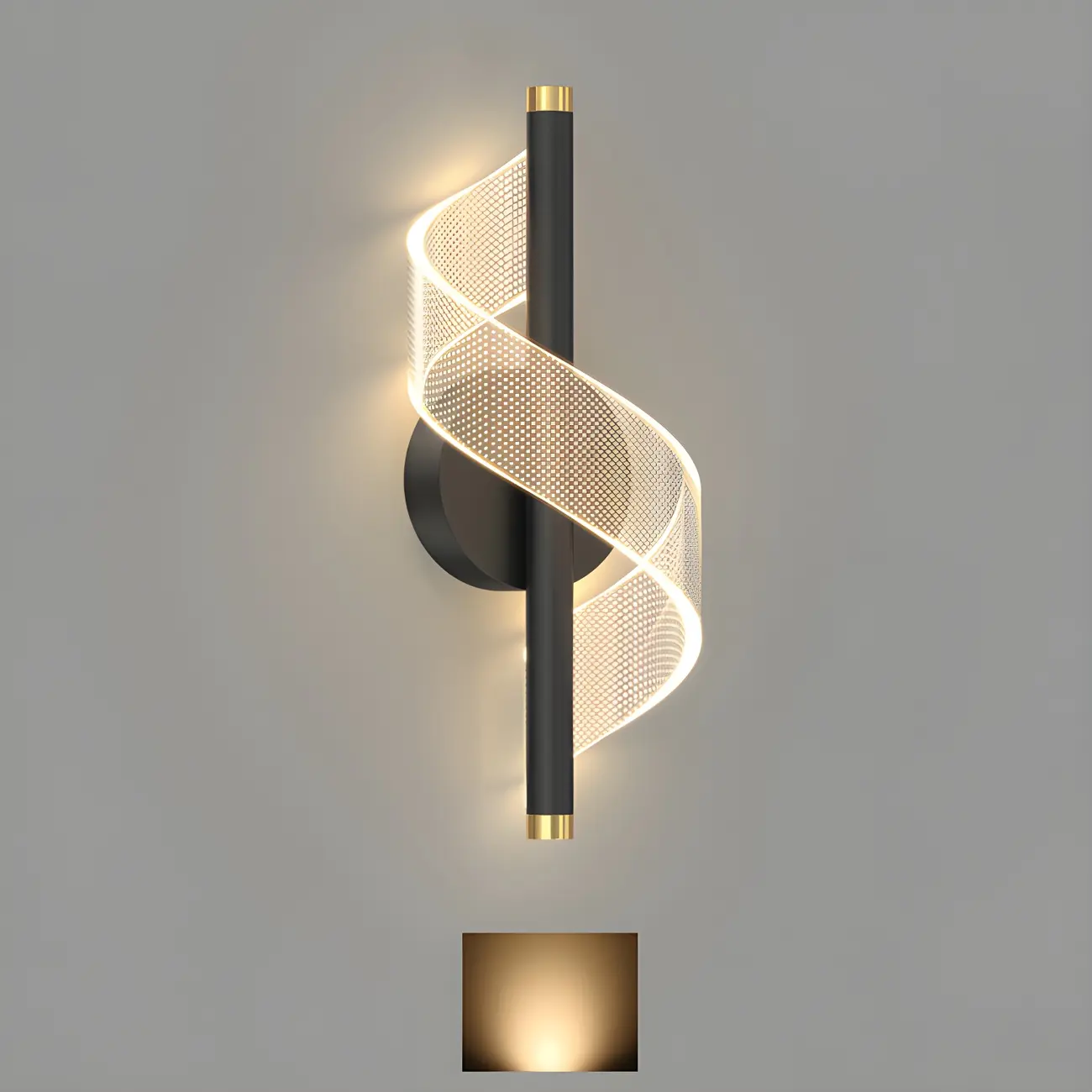 Modern Geometric LED Wall Light in Acrylic for Bedroom Image - 2 | homeyfad