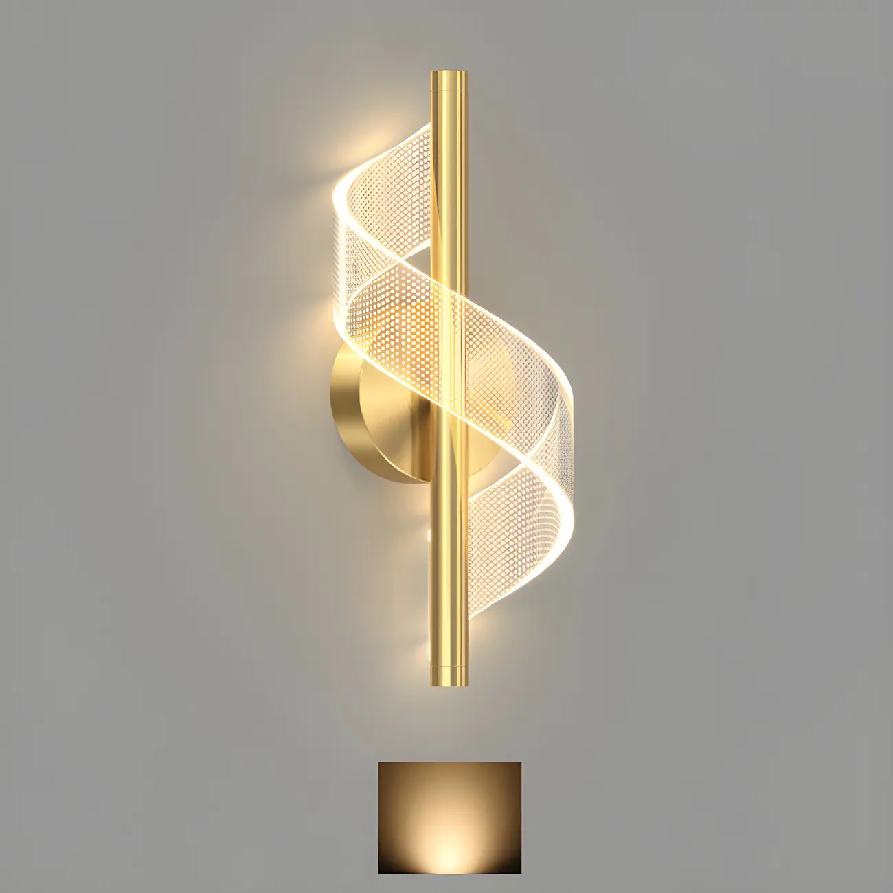 Modern Geometric LED Wall Light in Acrylic for Bedroom Image - 3 | homeyfad