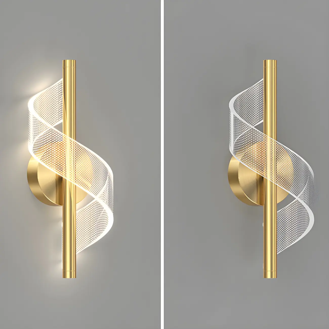 Modern Geometric LED Wall Light in Acrylic for Bedroom Image - 9 | homeyfad