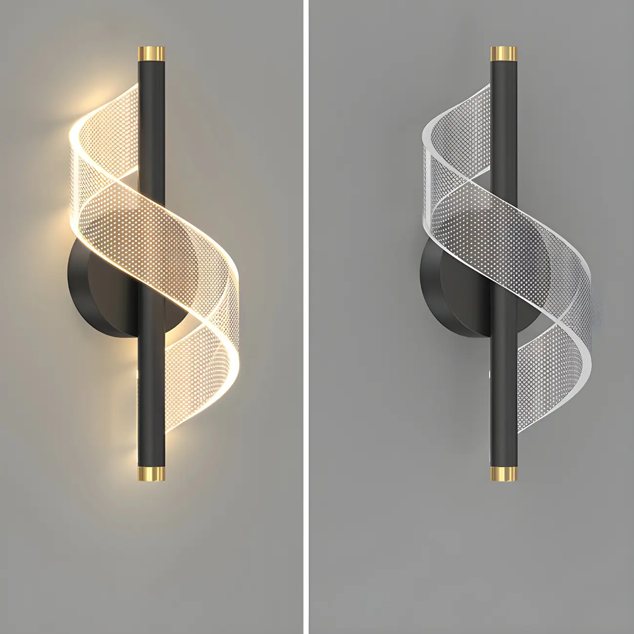 Modern Geometric LED Wall Light in Acrylic for Bedroom Image - 10 | homeyfad