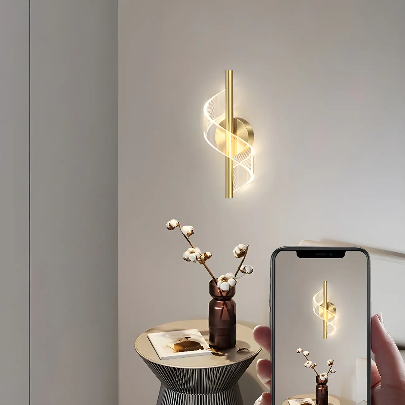 Modern Geometric LED Wall Light in Acrylic for Bedroom Image - 13 | homeyfad