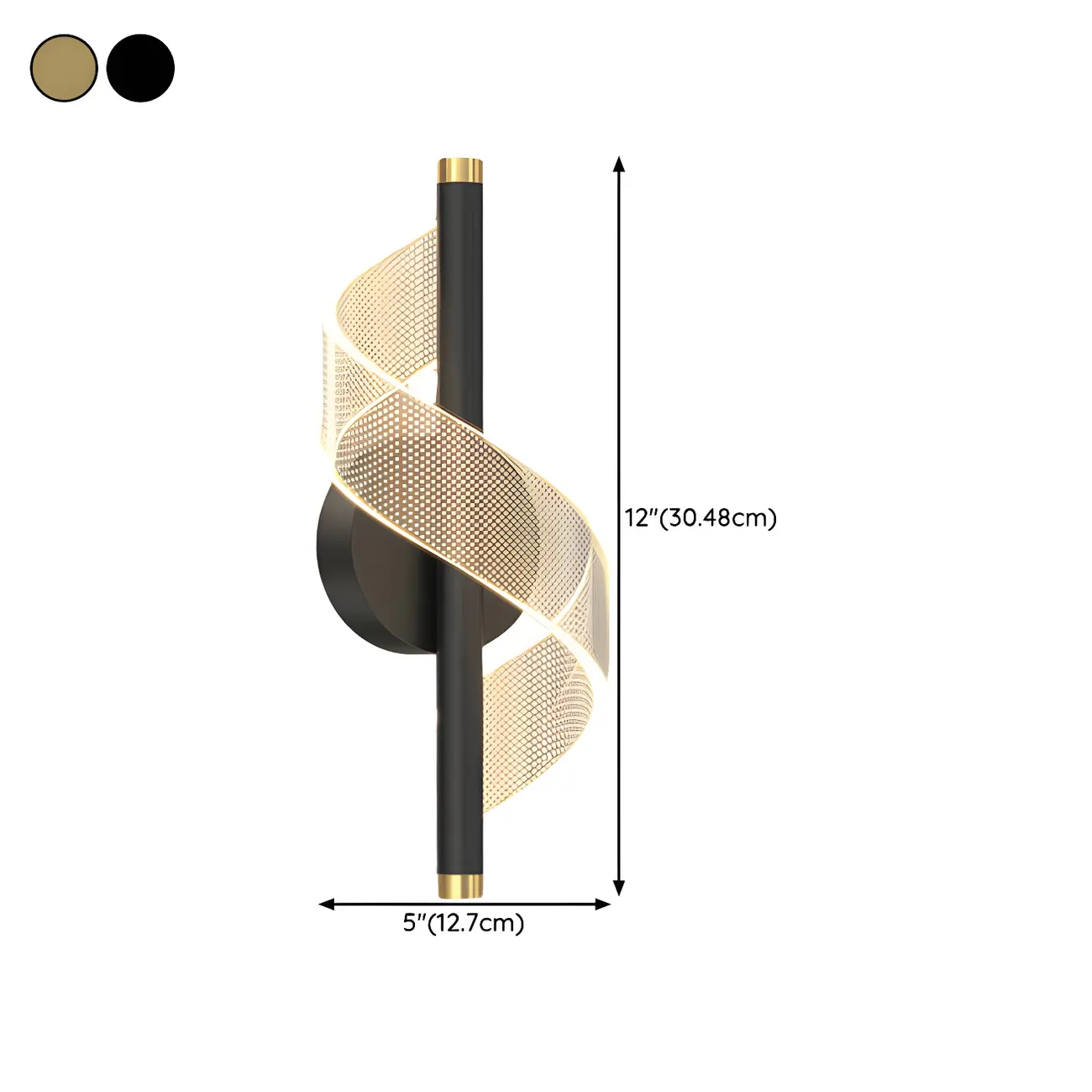 Modern Geometric LED Wall Light in Acrylic for Bedroom #size | homeyfad