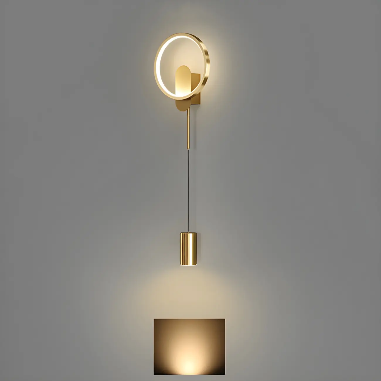 39.5"H Sleek Dimmable Black LED 2-Light Wall Lamp for Bedside | homeyfad