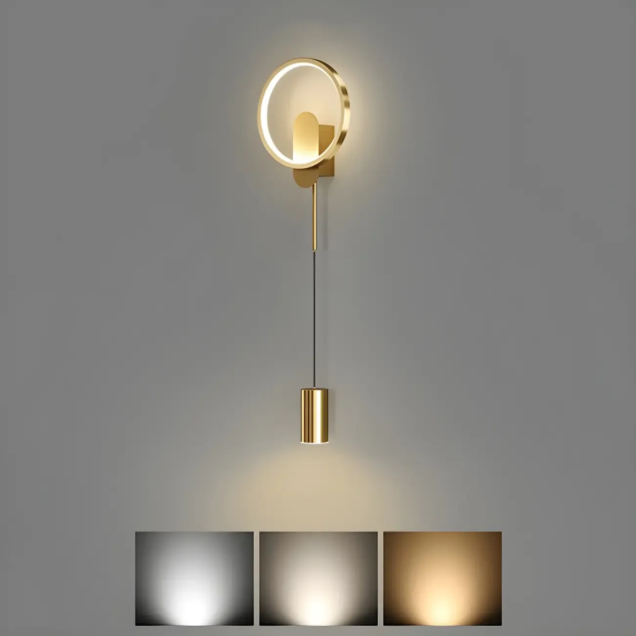 39.5"H Sleek Dimmable Black LED 2-Light Wall Lamp for Bedside