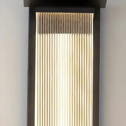 Modern Geometric Outdoor Steel LED Wall Light Image - 15