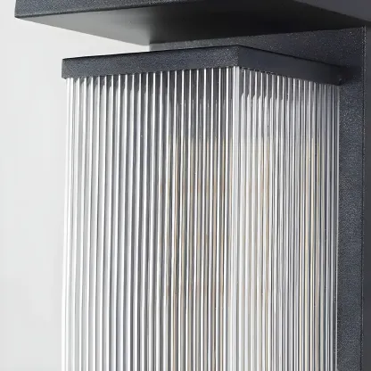 Modern Geometric Outdoor Steel LED Wall Light Image - 16