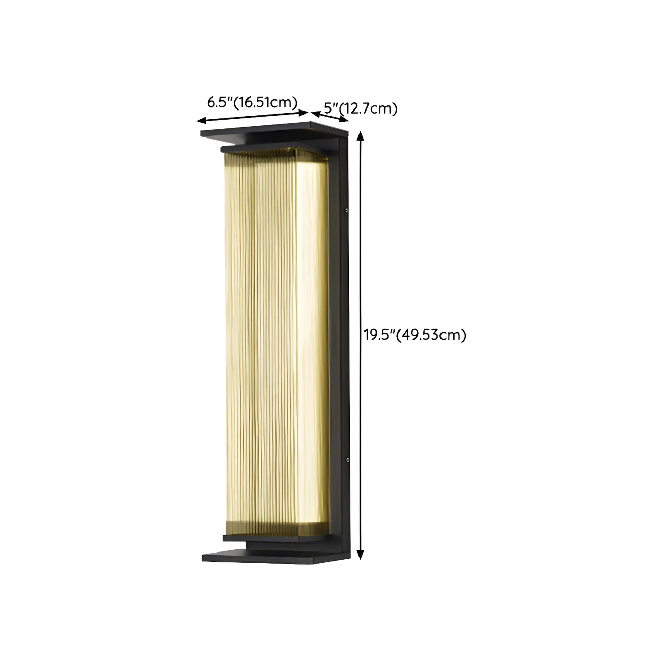 Modern Geometric Outdoor Steel LED Wall Light #size