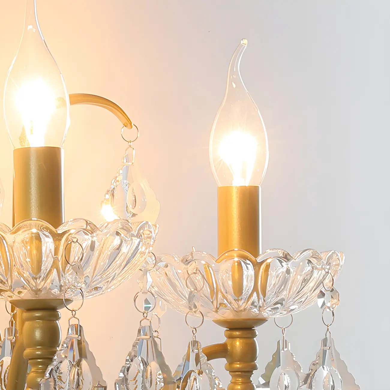 Vintage Crystal Brass Candle Wall Sconce for Bedroom Decor | homeyfad