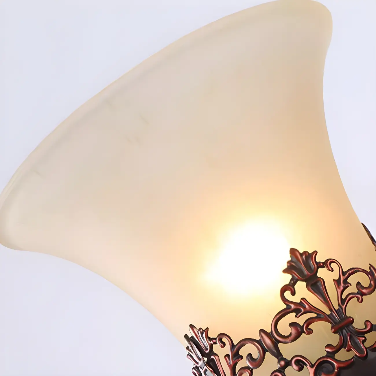 Vintage Bronze LED Wall Sconce with Frosted Glass Shade | homeyfad